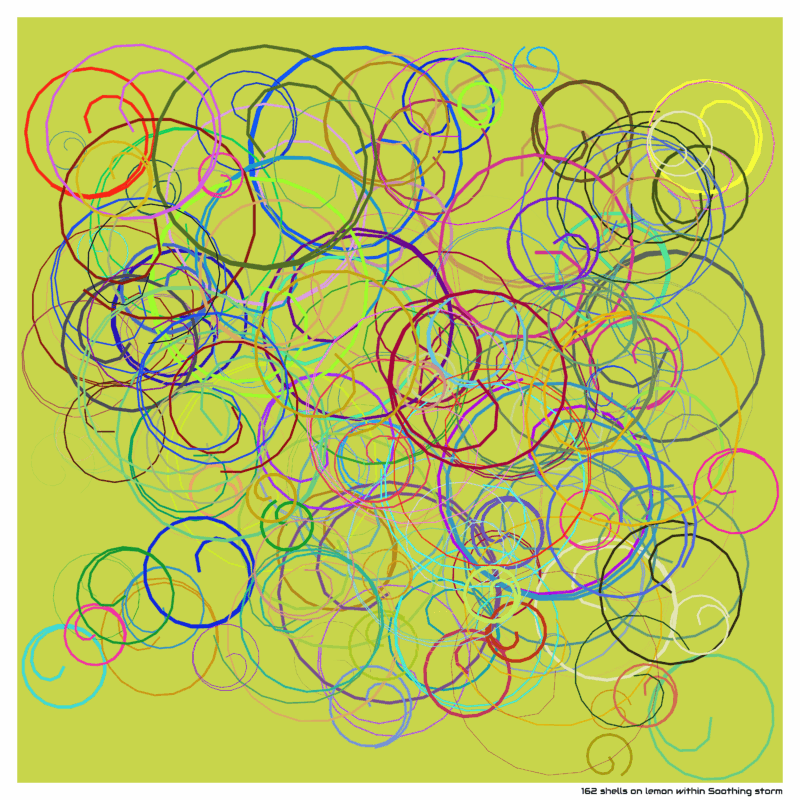 162 shells on lemon within Soothing storm
