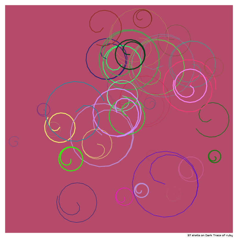37 shells on Dark Trace of ruby