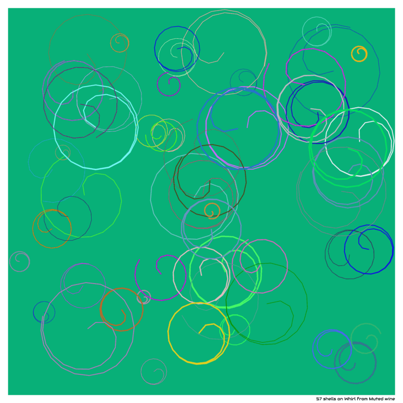 57 shells on Whirl from Muted wine