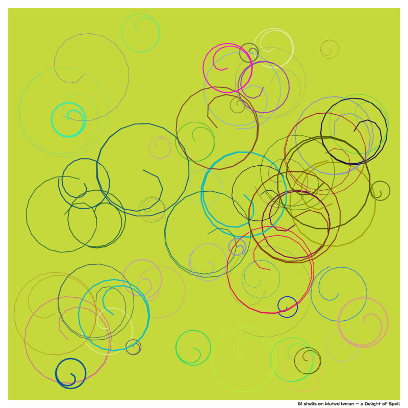 61 shells on Muted lemon — a Delight of Spell