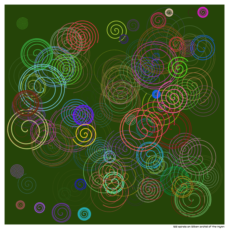 122 spirals on Silken orchid of the Hymn