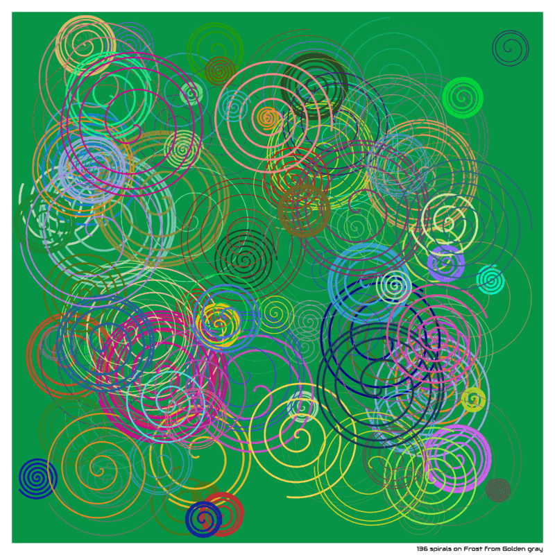 136 spirals on Frost from Golden gray