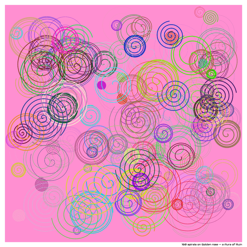 160 spirals on Golden rose — a Aura of Ruin