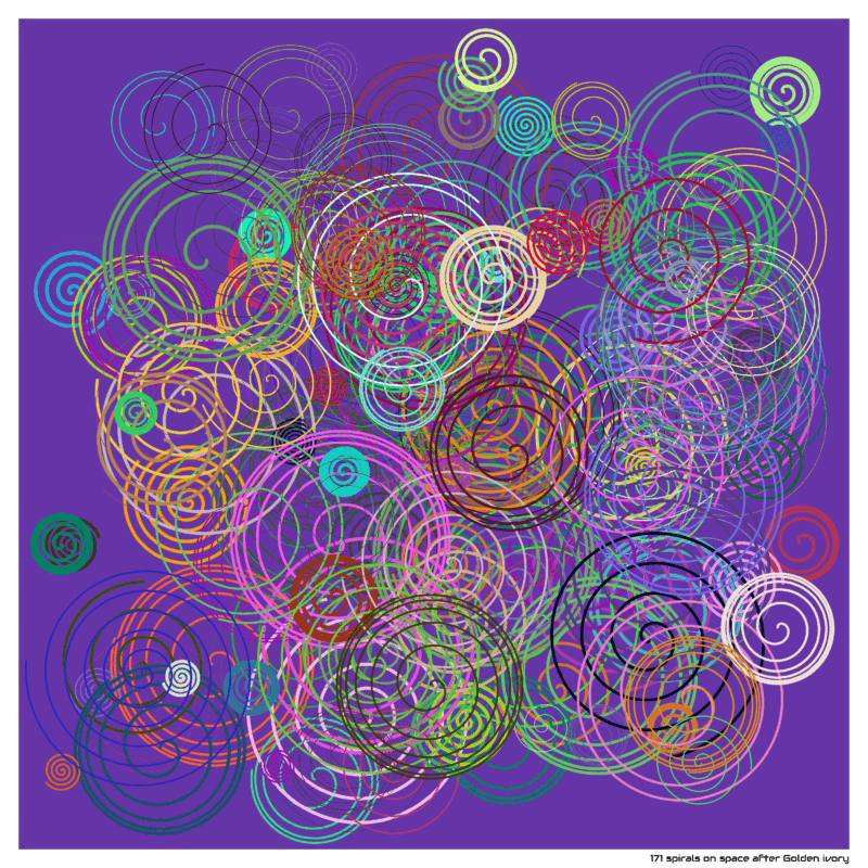 171 spirals on space after Golden ivory