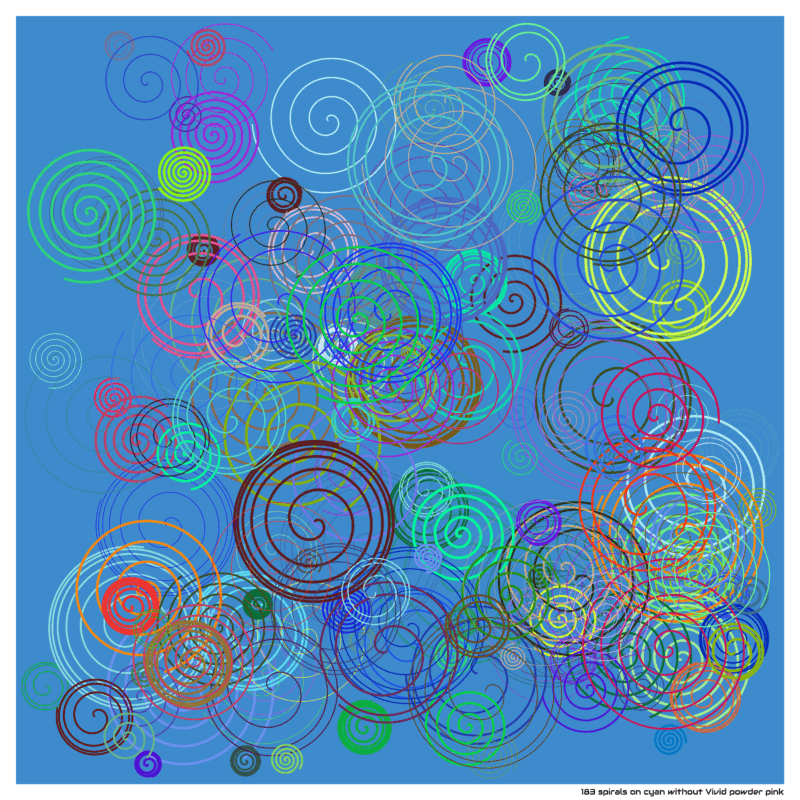 183 spirals on cyan without Vivid powder pink