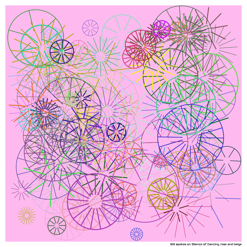 123 spokes on Silence of Dancing rose and beige