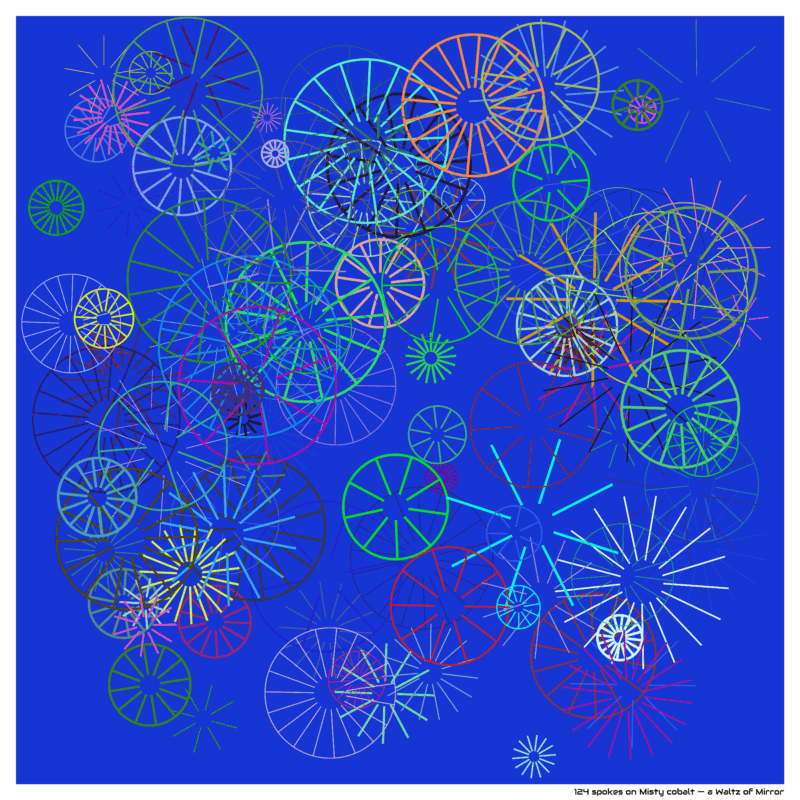 124 spokes on Misty cobalt — a Waltz of Mirror