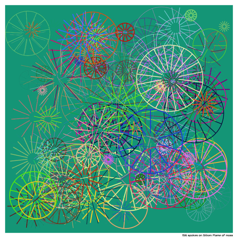 156 spokes on Silken Flame of moss