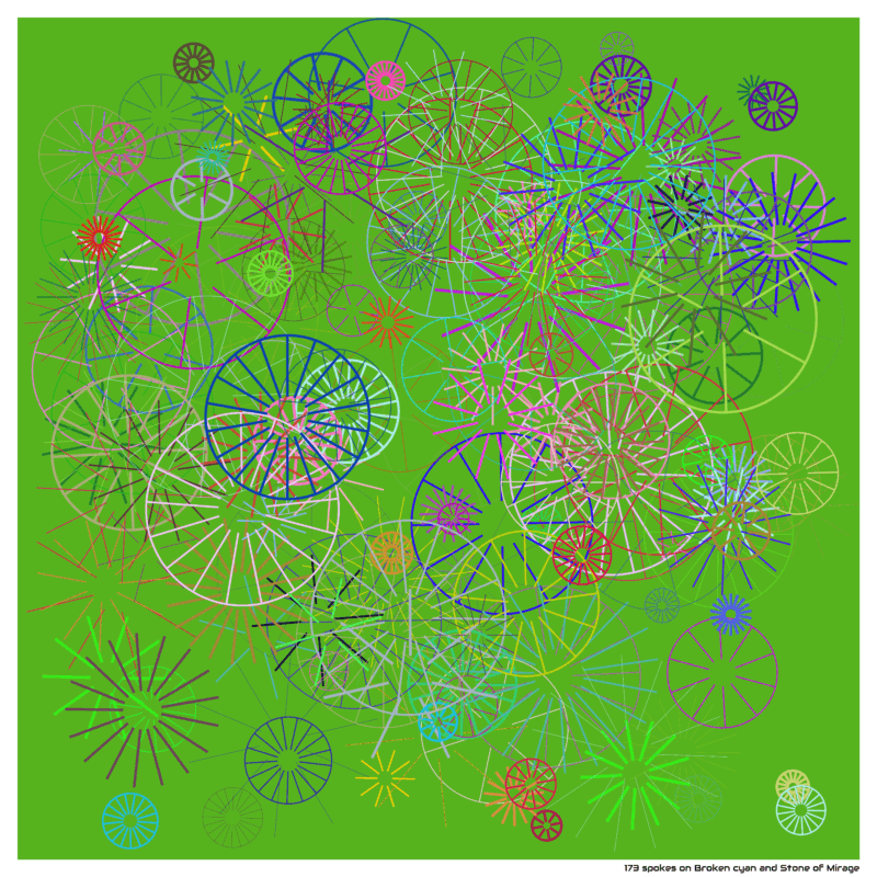 173 spokes on Broken cyan and Stone of Mirage