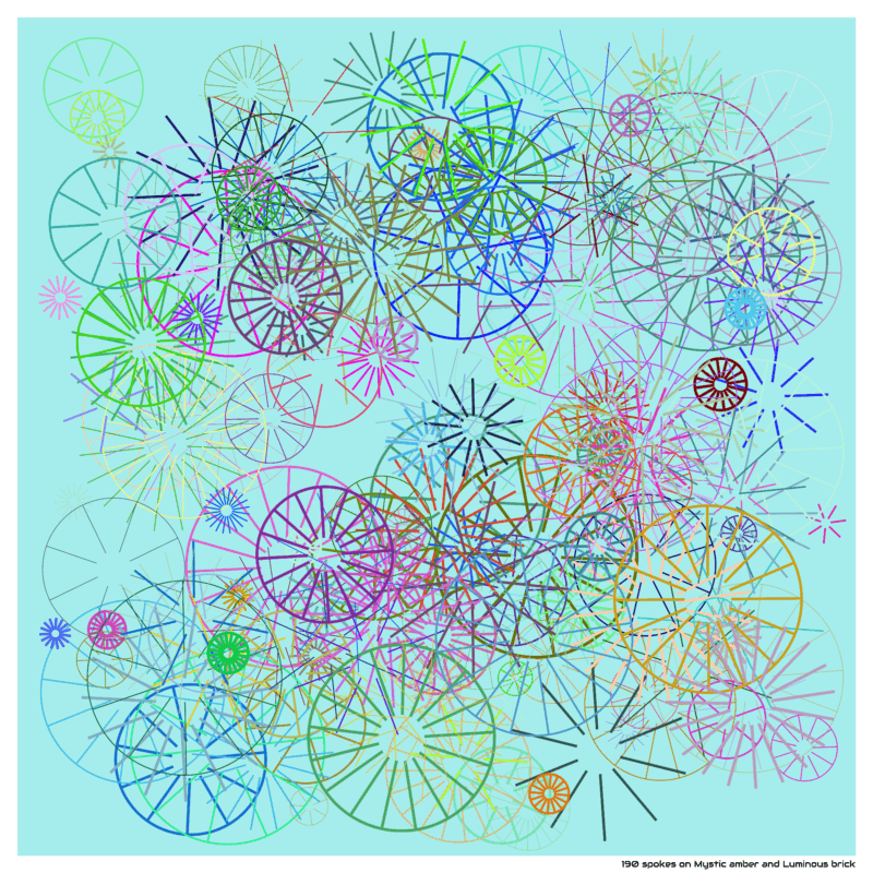190 spokes on Mystic amber and Luminous brick