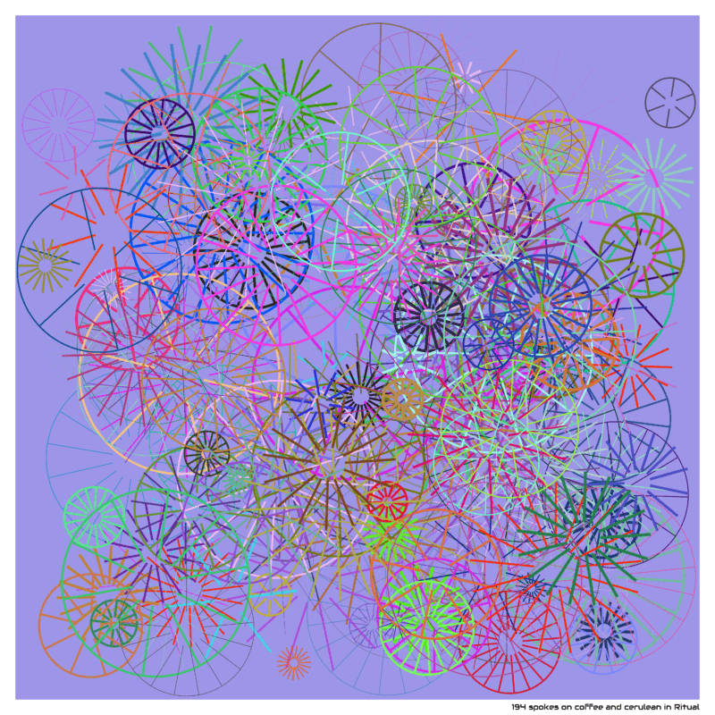 194 spokes on coffee and cerulean in Ritual