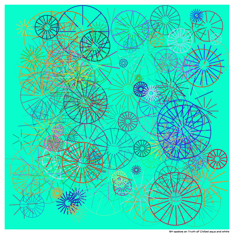 194 spokes on Truth of Chilled aqua and white