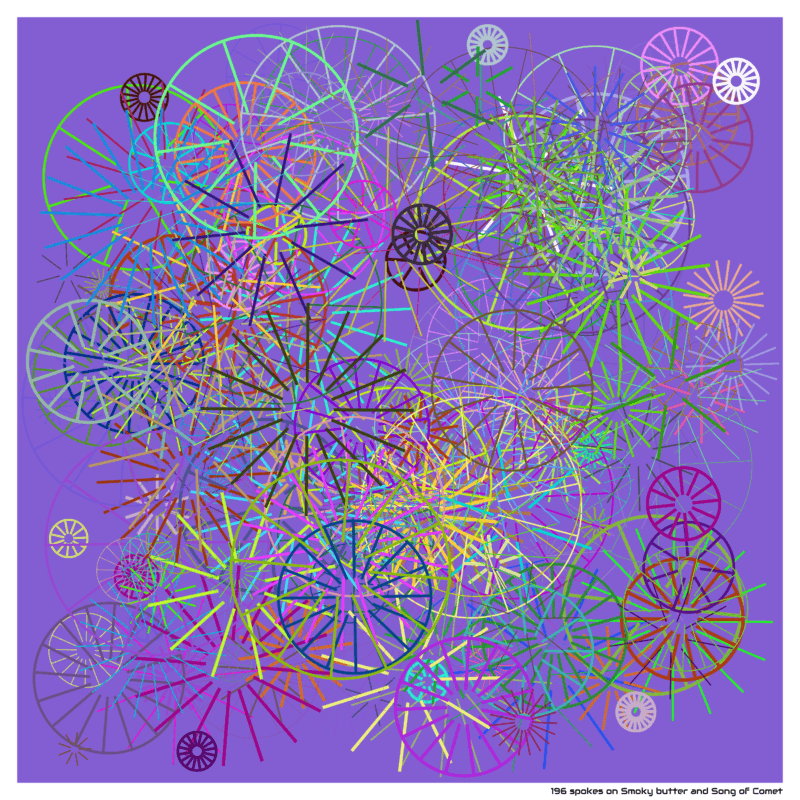 196 spokes on Smoky butter and Song of Comet