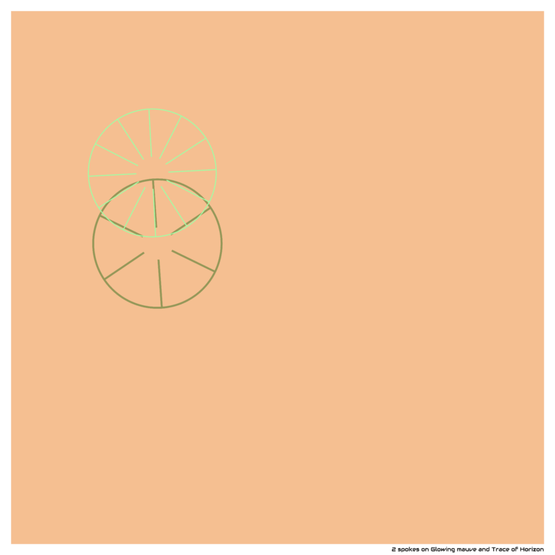 2 spokes on Glowing mauve and Trace of Horizon