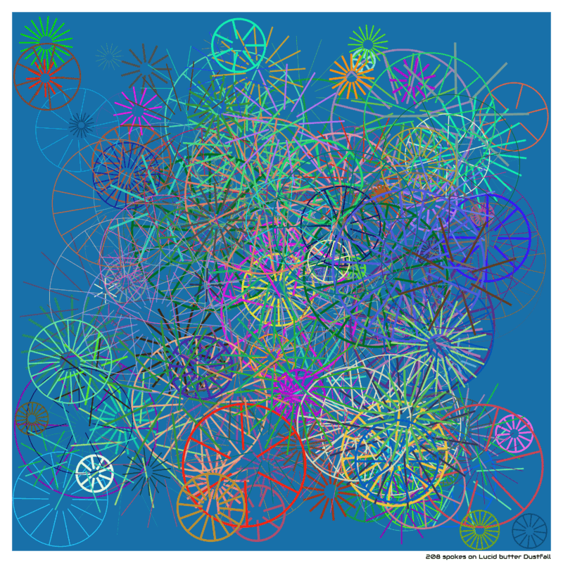 208 spokes on Lucid butter Dustfall