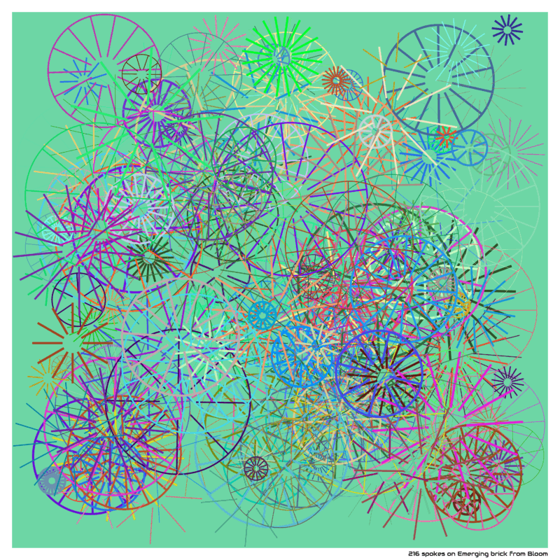 216 spokes on Emerging brick from Bloom
