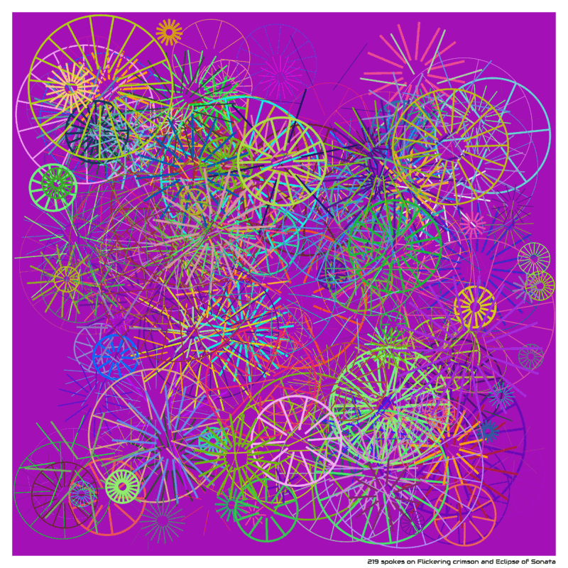 219 spokes on Flickering crimson and Eclipse of Sonata
