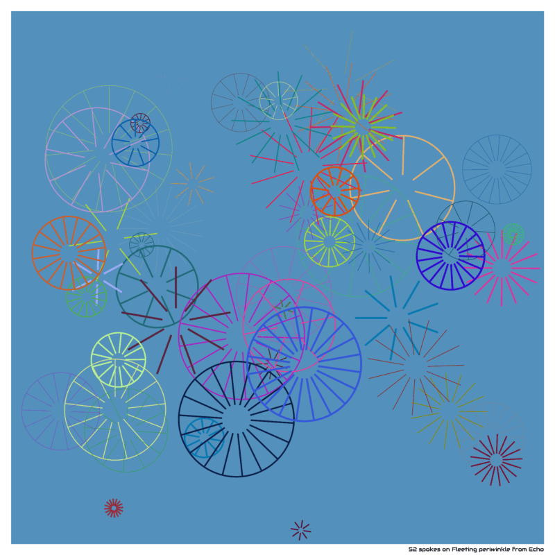 52 spokes on Fleeting periwinkle from Echo