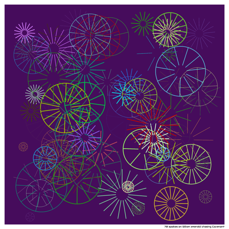 70 spokes on Silken emerald chasing Covenant