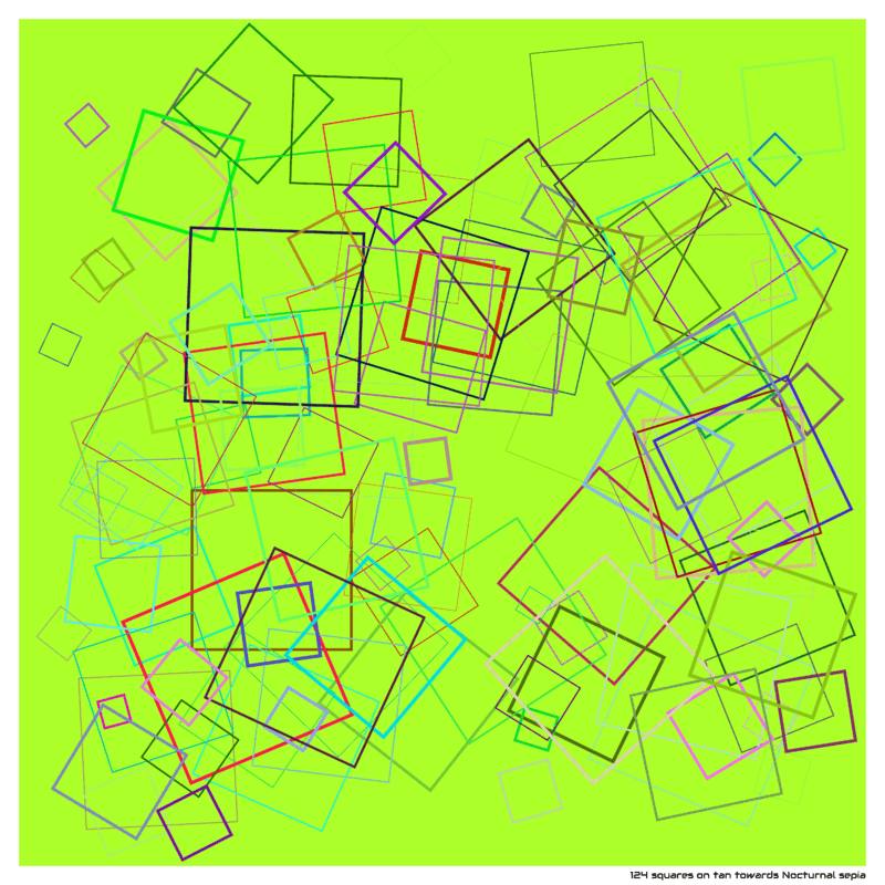 124 squares on tan towards Nocturnal sepia