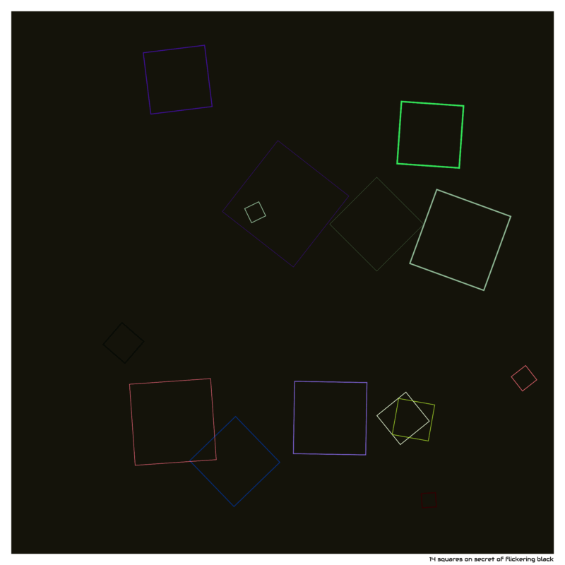 14 squares on secret of flickering black