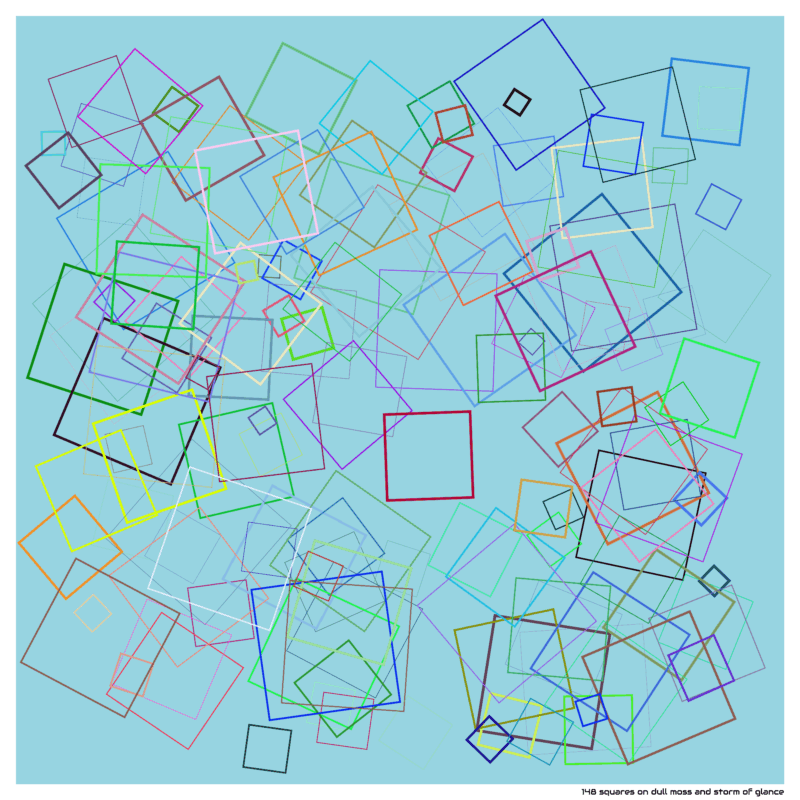 148 squares on dull moss and storm of glance