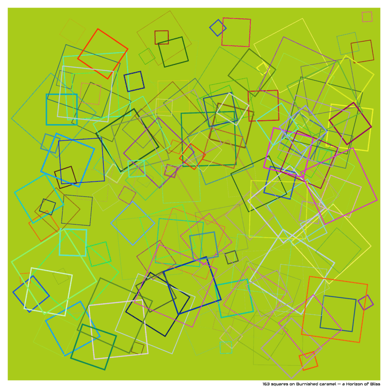 163 squares on Burnished caramel — a Horizon of Bliss