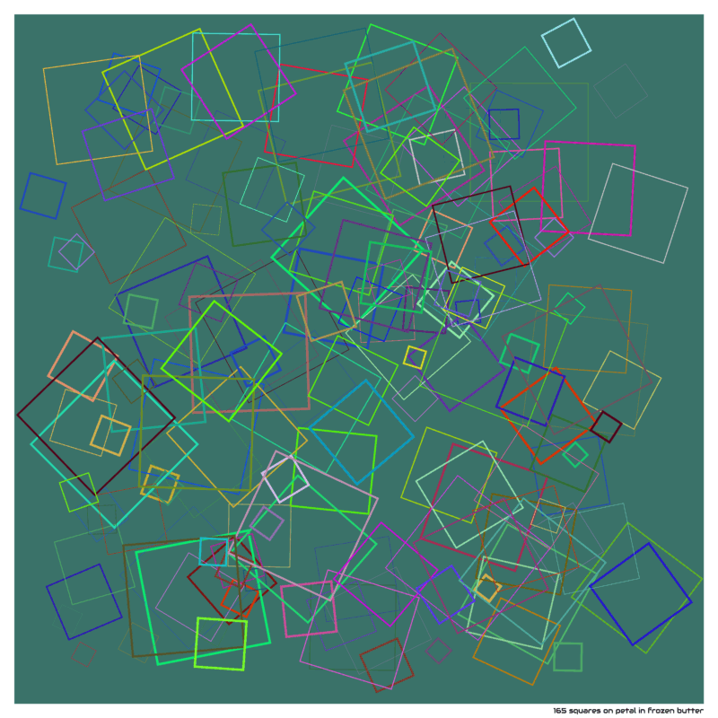 165 squares on petal in frozen butter