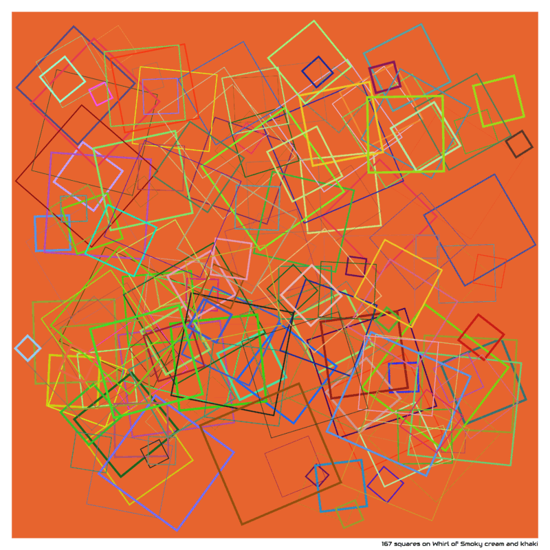167 squares on Whirl of Smoky cream and khaki