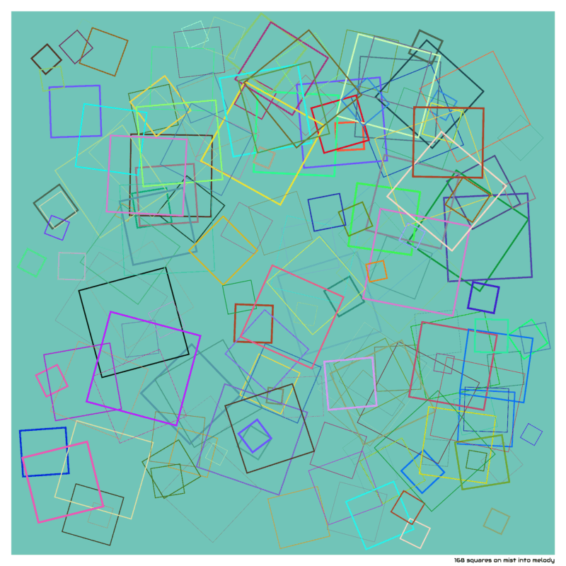 168 squares on mist into melody