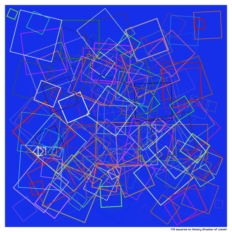 172 squares on Smoky Shadow of cobalt