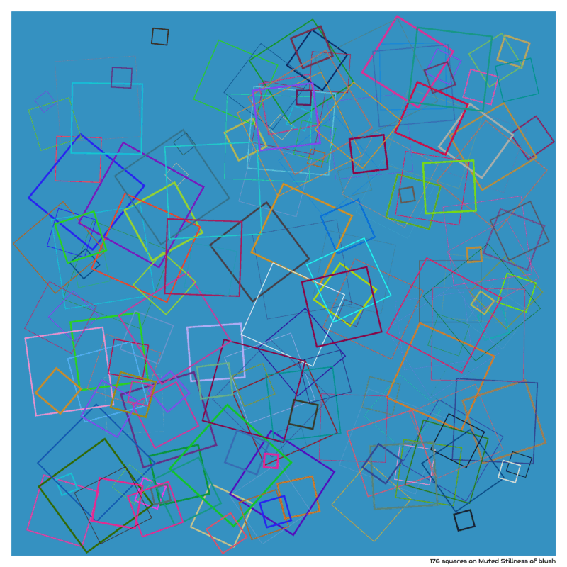 176 squares on Muted Stillness of blush