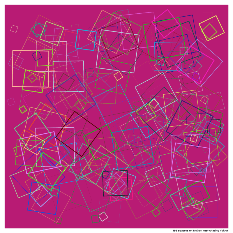 199 squares on Mellow rust chasing Velvet