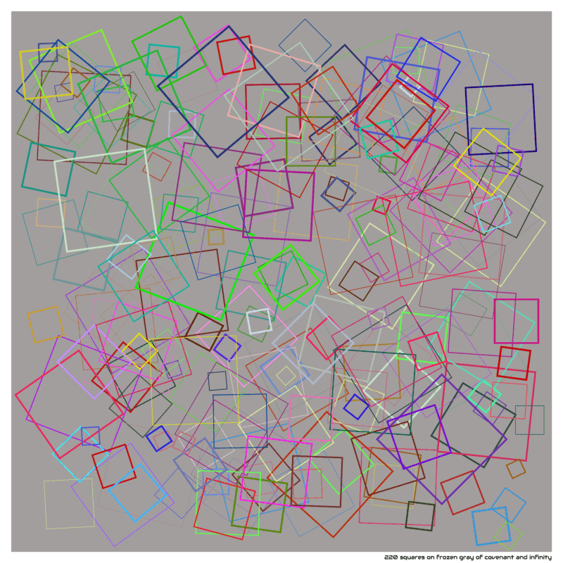 220 squares on frozen gray of covenant and infinity