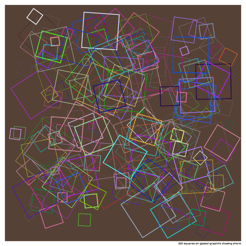 221 squares on glazed graphite chasing storm