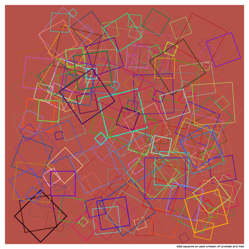 222 squares on pale crimson of promise and tide