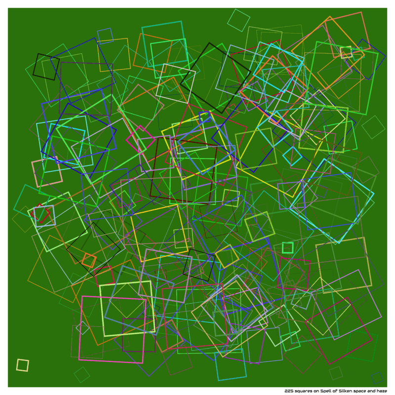 225 squares on Spell of Silken space and haze