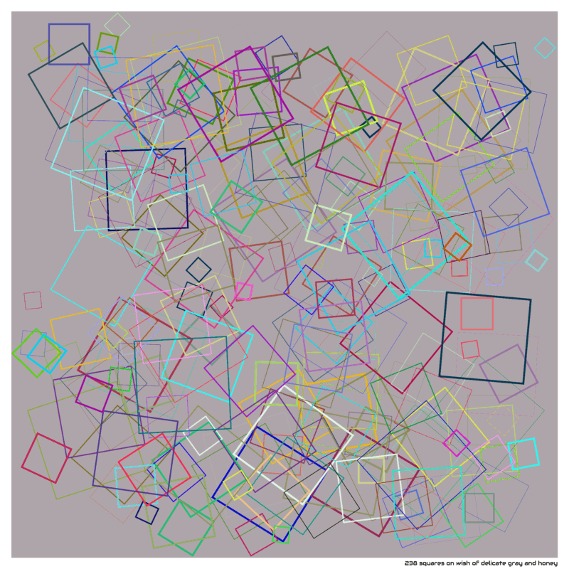 238 squares on wish of delicate gray and honey