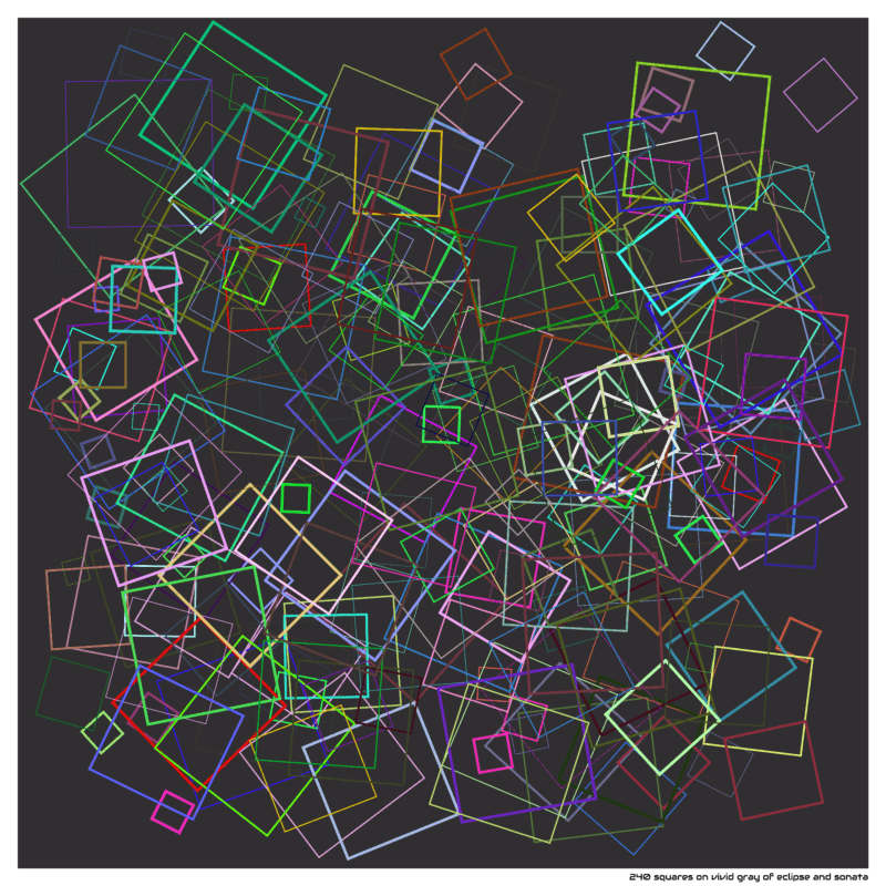 240 squares on vivid gray of eclipse and sonata