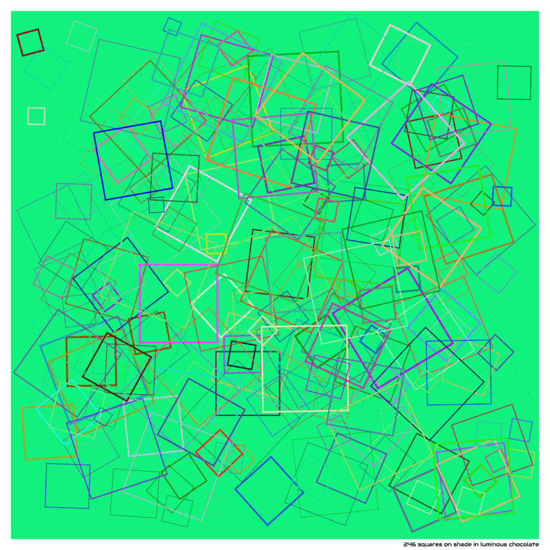 246 squares on shade in luminous chocolate