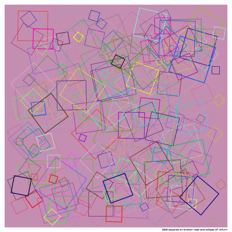 250 squares on broken rose and eclipse of return