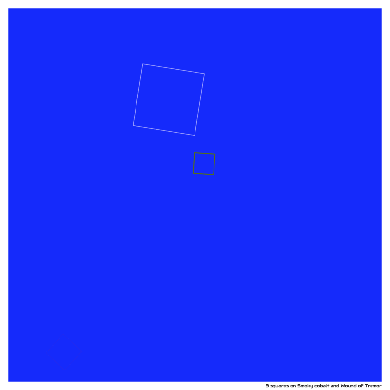 3 squares on Smoky cobalt and Wound of Tremor