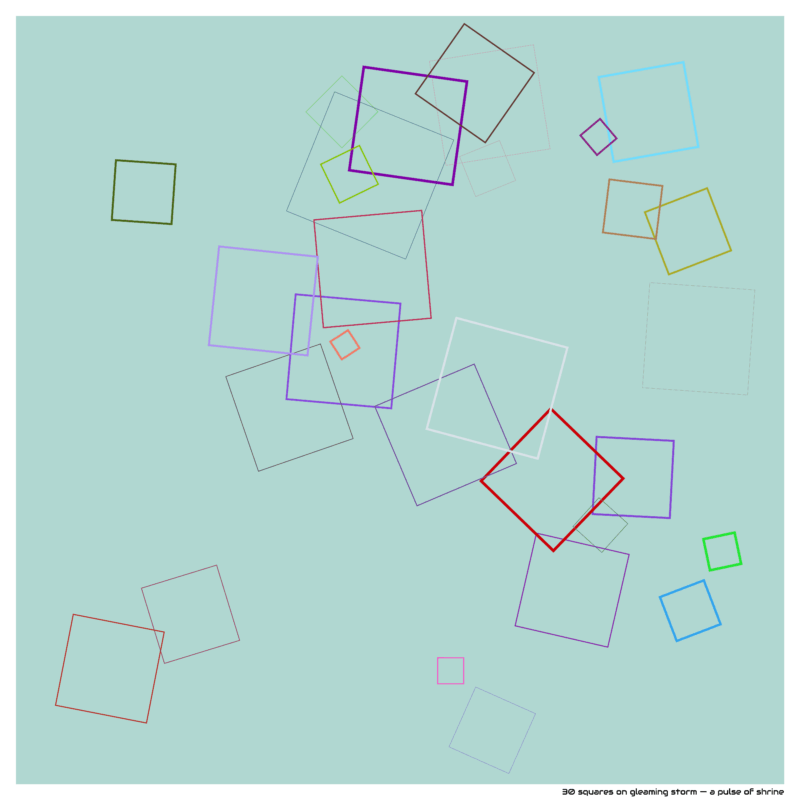 30 squares on gleaming storm — a pulse of shrine