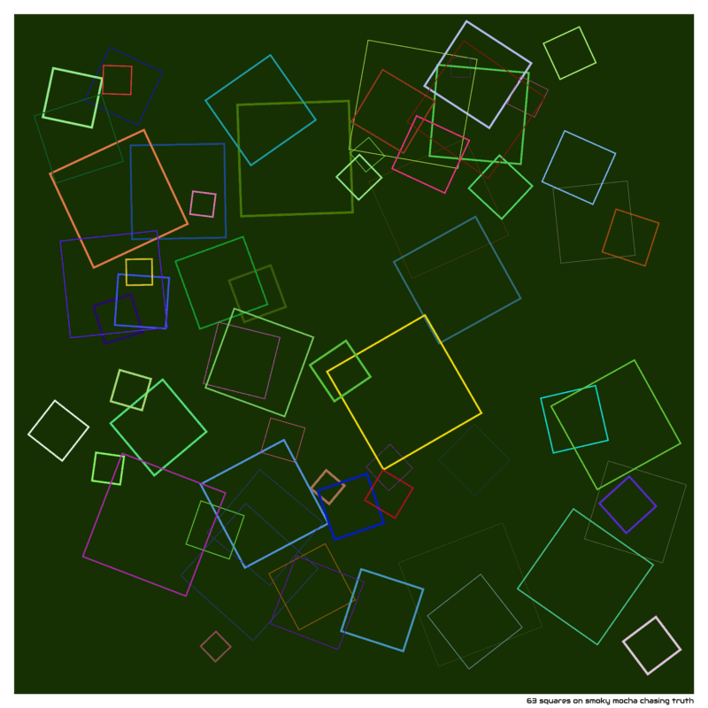 63 squares on smoky mocha chasing truth
