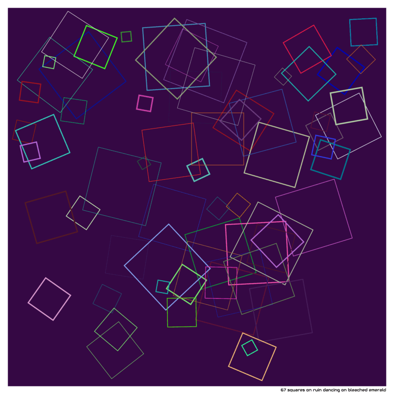 67 squares on ruin dancing on bleached emerald