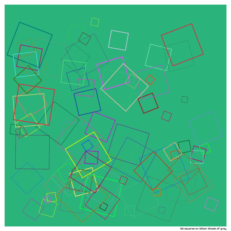 92 squares on Silken Shade of gray