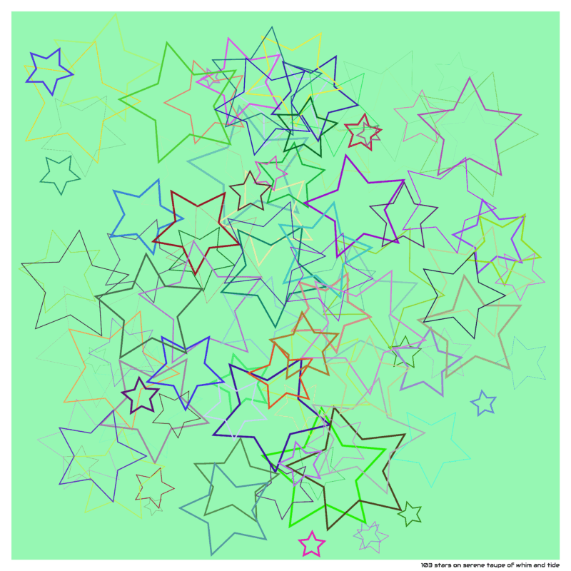 103 stars on serene taupe of whim and tide