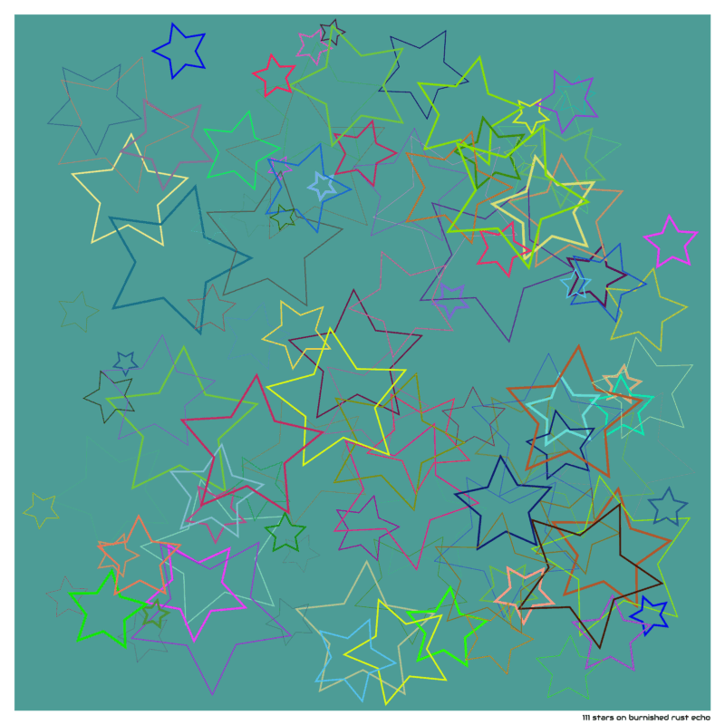 111 stars on burnished rust echo