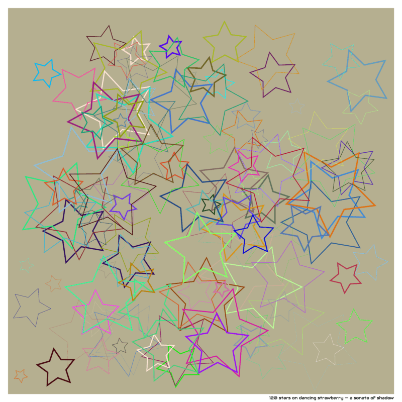 120 stars on dancing strawberry — a sonata of shadow