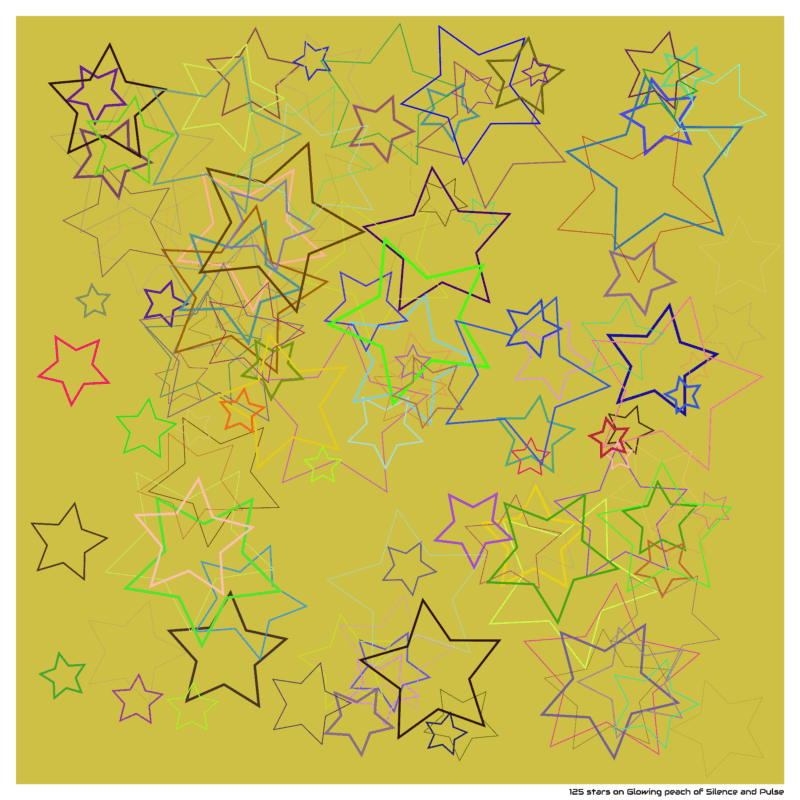 125 stars on Glowing peach of Silence and Pulse